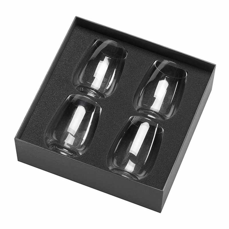 Four Stemless Wine Glasses