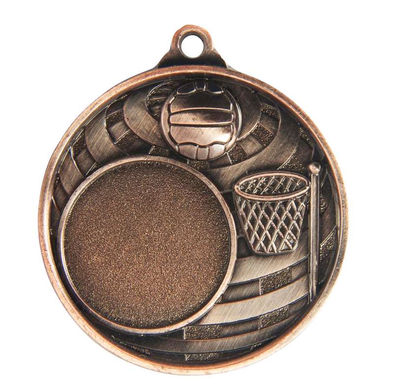 Global Medal -Netball + 25mm insert