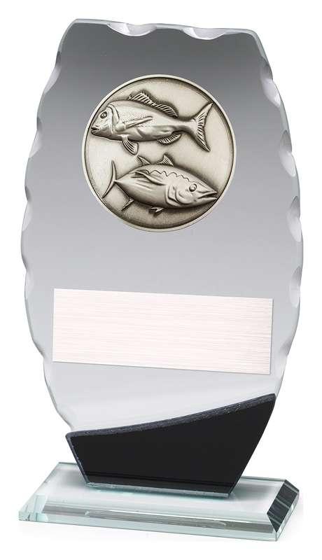 Clipped Oval Glass - Fishing