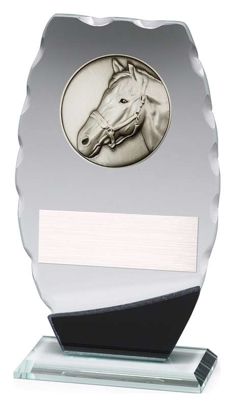 Clipped Oval Glass - Horse