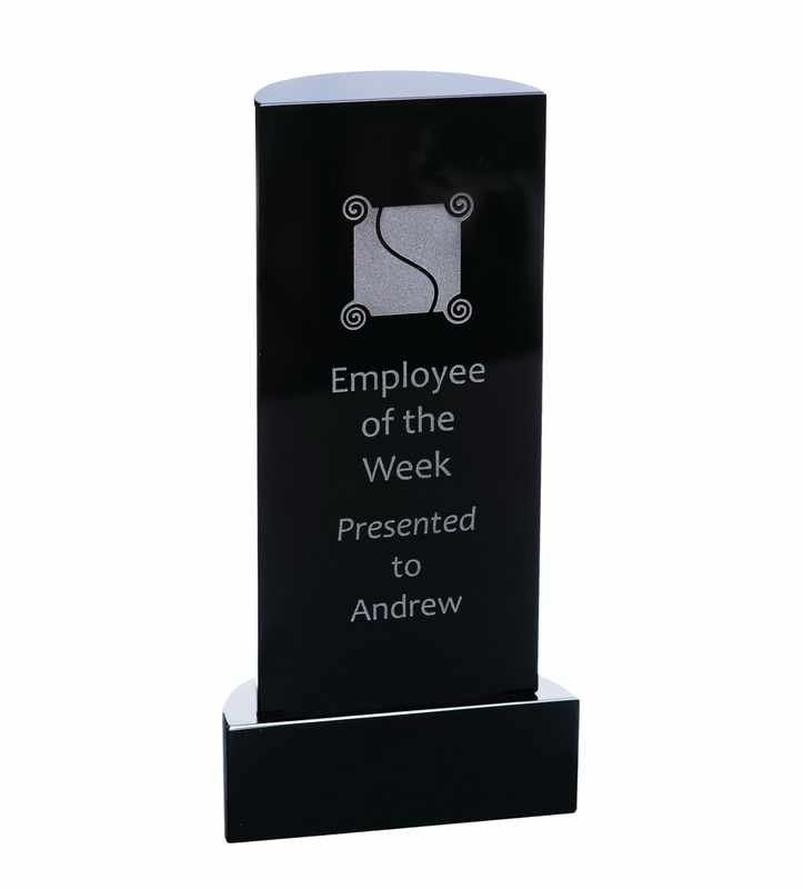 Black Crystal Tower Semi-Circle Shape