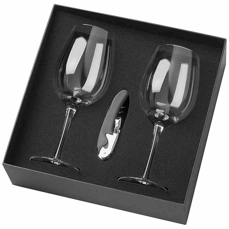 Two Piece Wine Glass Set with Waiters Friend