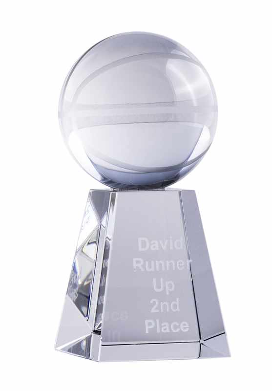 Crystal Basketball on Stand