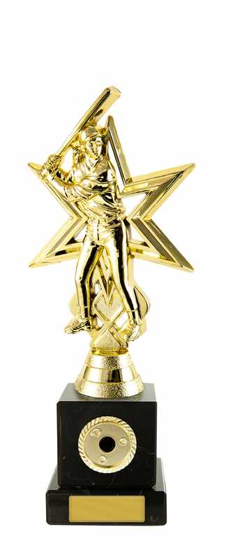 Baseball Figure Fem. on Column